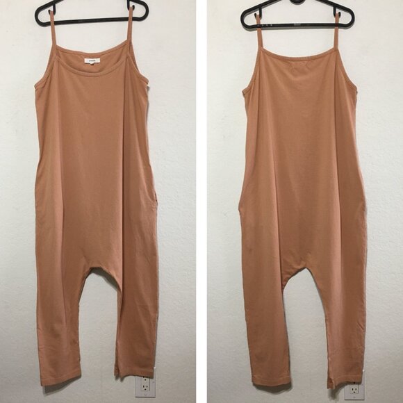 AMENTE Womens Size M/L Cotton Loose Fit Beggie Jumpsuit Color-Rose Garden - Picture 3 of 16